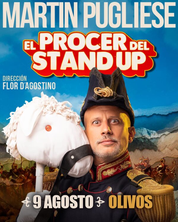Martín Pugliese en Olivos sábado 9/8 21 hs Av. Maipú 3914.
