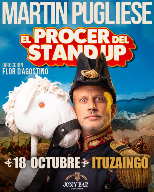 Martín Pugliese en Ituzaingó. Sábado 18/10 21:00hs. Jony Bar Multiespacio. Gral. Belgrano 21581, Ituzaingó.