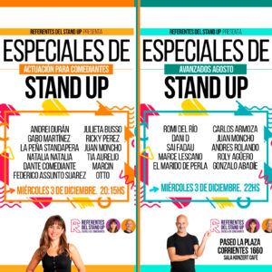 Referentes del Stand Up - Miércoles 3/12 - Paseo La Plaza, Sala Konzert Café