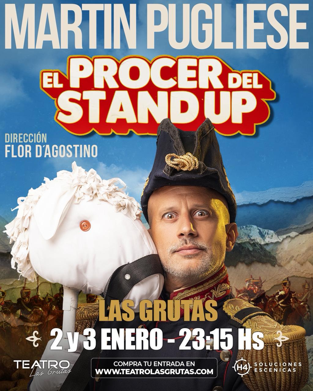 Martín Pugliese en Las Grutas. Viernes 3/1 - 23:15hs. Teatro Las Grutas (Peatonal Viedma Shopping Puertas al Sol) PROMOCION POR 2 ENTRADAS